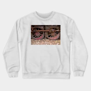 Abandoned steam loco in Greece Crewneck Sweatshirt